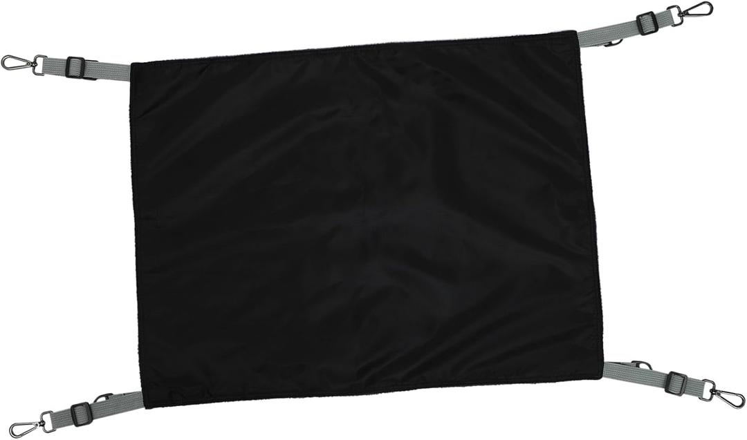 Happyyami 1pc Nylon Cat Hammock Breathable Hanging Bed for Small Pets Comfortable Wear-Resistant Design for Indoor Outdoor Use Cat Swing Nest (43X57CM, Black)