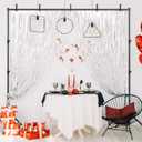 Backdrop Stand 108ft (WH) Adjustable Backdrop Support Ground Kit Photography Photo Shoot Backdrop Stand for Parties with Sandbags, Spring Clips, Carrying Bag