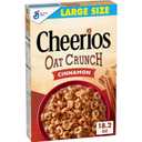 Cheerios Oat Crunch Cinnamon Breakfast Cereal, Made with Whole Grain, Large Size, 18.2 oz, Best By Dec. 22, 2025