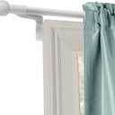 Smart Rods Easy Install Cafe Curtain Rod, Ball Finial 48-120in White