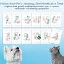 Pet Milestone Cards  Celebrate Your Pets Journey, Growth and Key Moments with Keepsake Cards - Perfect for Dogs, Cats, Puppies, and Kittens - Ideal as a Pet Adoption Gift, Pet Memory Book