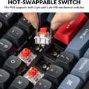 Keychron V6 Wired Custom Mechanical Keyboard Knob Version, Full-Size QMK/VIA Programmable Macro with Hot-swappable Keychron K Pro Red Switch Compatible with Mac Windows Linux Black (Non-Transparent)