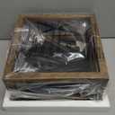 Rpzloila Flush Mount Ceiling Light Fixture for Kitchen Hallway, 2-Light Close to Ceiling Light with Black Metal and Wood Design, Rustic Farmhouse Ceiling (Bulb not Included)