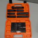 Dynofit 8-Piece Lug Nuts Key Kit, 5/6/7/12 Spline Lug Nuts Socket Set for Aftermarket Rims and Wheel Lock, with 1/2" Drive & Hex External Ends for Removal, Cr-V Steel (Black)