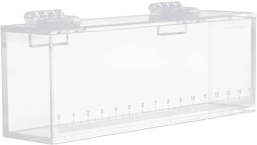 Gazechimp Fishing Photo Tank Fish Viewing Box Acrylic Hatching Incubator Clear Micro Landscape Fish Tank Fish Breeder Isolation Breeder Box with Scale, L