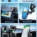VANMASS Car Phone Holder [Upgraded Strongest Suction & Clip] Cell Phone Mount for Dashboard Windshield Vent Wall,Truck Cradle Stand for iPhone 17 Pro Max 16 15 14 13 12 11 SE Samsung S26 Android,Black