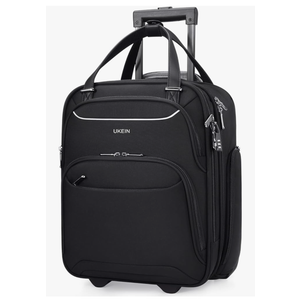 Underseat Carry On Luggage with Wheels, 16 Inch Soft Sided Lightweight Personal Item Travel Suitcase, Rolling Carry On Travel Bag for Men & Women