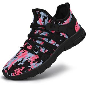 AOE Womens Fashion Walking Running Shoes Ultra Lightweight Breathable Mesh Tennis Shoes Non Slip Athletic Workout Gym Sneakers (Size 11, Camouflage Black)