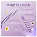 Upgrade 3-in-1 Nail Care Pen, Cuticle Pusher Pen Cuticle Oil Pen for Nails, Cuticle Pusher Nail Oil Pen with Ceramic Tip for Hangnails, Moisturize Strengthen Nails Care (2 Pcs)