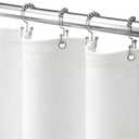 Awellife Shower Curtain Linen Textured Boho Farmhouse Shower Curtains for Bathroom Fabric White Cloth Liner 72 x 72 Inch