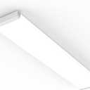 Lithonia Lighting TruWrap 4 Foot LED Ceiling Light Fixture, Low-Profile Wraparound LED Shop Light, Adjustable Lumens, Selectable Warm White/Cool White/Daylight Color, Flat Diffuser, Medium Width