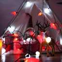 Brizled Red & White Christmas Lights, 33ft 50 LED Faceted C9 String Outdoor, Connectable Christmas Tree, UL Certified Indoor Xmas Waterproof for House Roof Party Decor