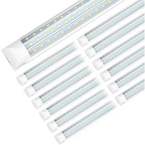 SHOPLED LED Shop Light 8FT, 90W 11700LM 6000K Cool White, Linkable T8 LED Tube Light Fixtures, D-Shape, 8 Foot LED Shop Lights for Garage, 12 Pack