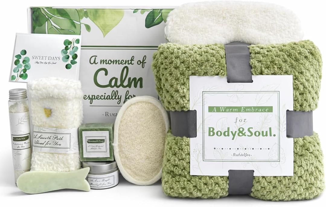 Birthday Gifts for Women Care Basket: Spa Care Package Self Care Basket Get Well Soon Gift Baskets for Women Mothers Day Mom Wife Colleague Friend
