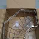 Corner Sink Organizer, Silver Stainless Steel Sponge Holder with Towel Bar, Self-Adhesive Kitchen Storage Rack