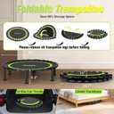 ZCMHAXJ Foldable Mini Trampoline, 36"/40"/48" Rebounder Trampoline for Adults & Kids, 440lbs Capacity Indoor Fitness Workout Exercise Equipment