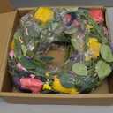 HOHOTIME 6FT Tulip Flower Garland with Eucalyptus, Artificial Spring Floral Vines for Mantle Wedding Porch Staircase Indoor Decor, Fake Wildflower Home Decoration (Pink Yellow Tulip)