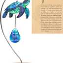 Sea Turtle Acrylic Suncatcher Ornament Hanging Display Stand for Table Top Decor, Sea Turtle Gifts for Women, Beach Gifts for Women, Christmas Stocking Stuffers Ideas (Display Stand)