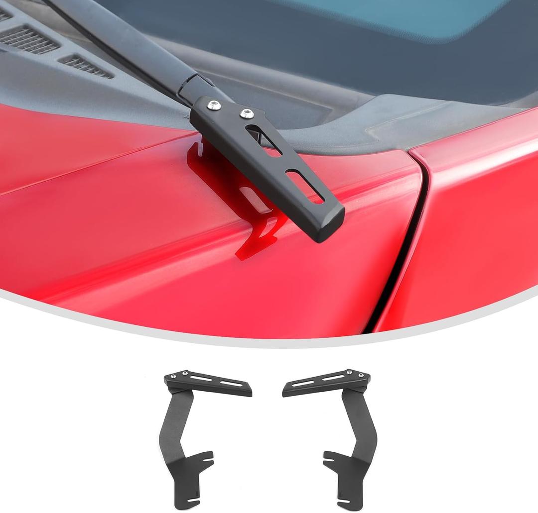 Linskip Ditch Light Brackets Compatible with 2021-2025+ Ford F150 & Raptor, Hood LED Light Mount Kit for F150 Exteiror Accessories