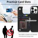 for iPhone 14Pro Max Magnetic Flip Wallet Case 6.7", Compatible with MagSafe, Leather Card Holder Kickstand for iPhone 14 Pro Max (Black, iPhone 14 Pro Max)