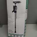 Hold 440 Lbs Walking Cane for Men & Women Aluminum Alloy Lightweight Height Adjustable Walking Stick Heavy Duty Foldbale Free Standing Cane with LED for Seniors Adults (Black)