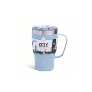 Manna™ Cozy™ Stainless Steel Coffee Mug - Blue Splatter, 18 oz 