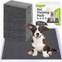 Disposable Dog Pee Pads, 13" x 18" Odor-Control Bamboo Charcoal Fiber Puppy Pads, Super Absorbent & Leak Proof Pet Training Pads, Quick Dry for Dogs, Cats and Rabbits - 100 Counts