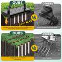 Lawn Aerator, 2-in-1 Manual Aerator Lawn Tool Garden Tool Set Combined with Core Aerator and 12 Spikes, T-Handle Grass Aerator with Cleaning Tool for Yard Lawn Care & Compacted Soil