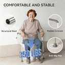 Loyoda Heavy-Duty Steel Toilet Safety Rail - Securely Bolts to Toilet Seat Holes, Adjustable Height & Width, Non-Slip Feet & Soft Foam Grip, Supports 350 lbs for Elderly & Mobility Assistance
