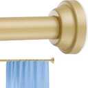 Shower Curtain Rod Adjustable Gold Spring Tension Stainless Steel Telescoping Rod No Drilling Rods for Bathroom Closet Windows No Drilling No Slip No Rust 30 to 64 Inch