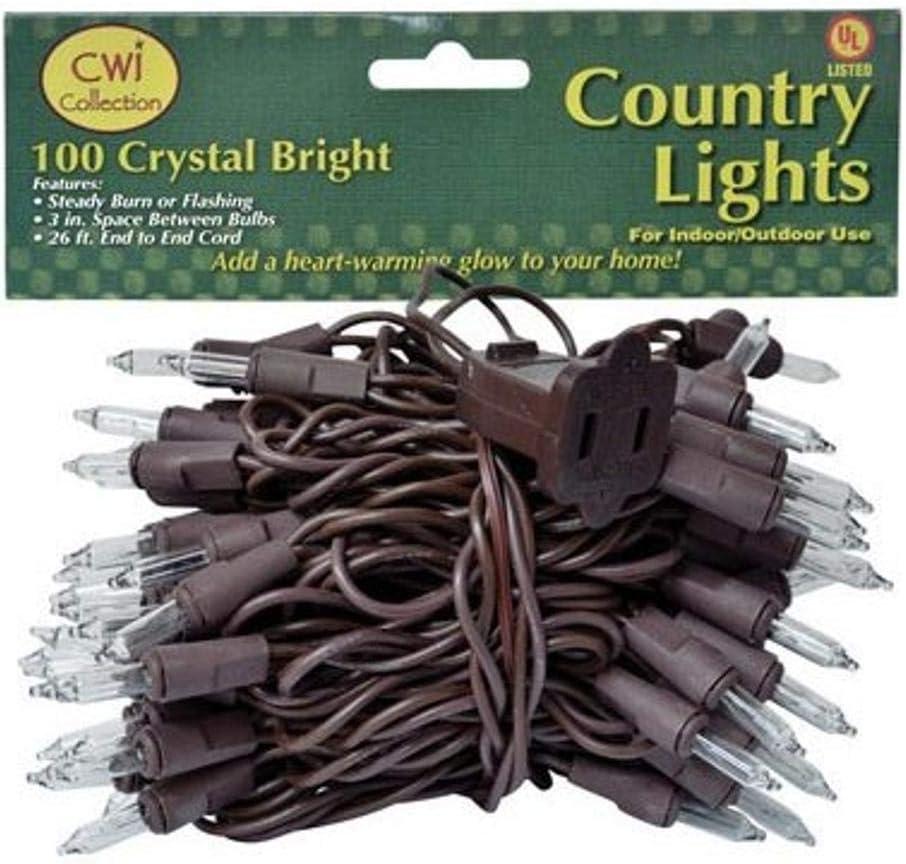 CWI Gifts 100 Count Light Set, Brown,Natural