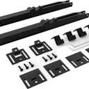 2PCS Barn Door Soft Close Mechanism, Upgraded Universal Weight Compatibility Support Door up to 160lbs, Effortless Opening Smooth Closing Hole-Free Sliding Door Hardware Spring Buffer Damper (Black)