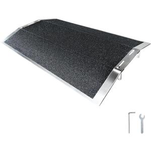 27.8" L×1.57" H Adjustable Bridge Threshold Ramp for Doorways, Fits 1"–6" Thresholds, Non-Slip Aluminum Wheelchair Ramp for Home Steps, Sliding Door Ramp