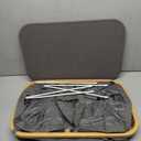 LONBET Laundry Basket with Lid, Made from Breathable Fabric | Aesthetic Clothes Hampers for Laundry with Side Handles & Sturdy Bamboo Frame (40 Gallons - Double, Gray)