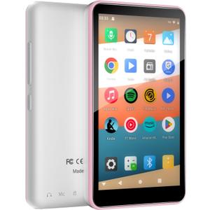 MP3 Player with Bluetooth and WiFi, 144GB Android 9.0, 4" Touch Screen, DGTenk Kids MP3 & MP4 Player for Spotify & Google Play, Parental Control, FM Radio, Long Battery Life for Travel & Gym, Blush-P