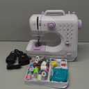 Mini Sewing Machine for Beginners, Portable Electric Sewing Machine with Dual Speed, 12 Built-in Stitches, Foot Pedal, and Accessories Kit for Home DIY Projects & Gift