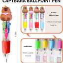 96 Pcs Capybara Gifts Bulk,4-in-1 Ballpoint Pens,Stickers,Notepads,Organza Bulk Gifts Set for Birthdays and Parties, Teachers School Office Party Favor Supplies