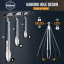 Tongs For Cooking - Heat Resistant 600 Degrees Stainless Steel Kitchen Tong, Heavy Duty Metal Locking Tongs - For Food,Salad, grilling, BBQ 7",9" & 12 inch, set of 3 Dishwasher Safe Blue