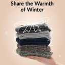 Jeasona Wool Hiking Socks for Women Warm Winter Thermal Thick Socks for Cold Weather Cozy Gifts for Women Mom 5 Pairs (Multicolored Dark)