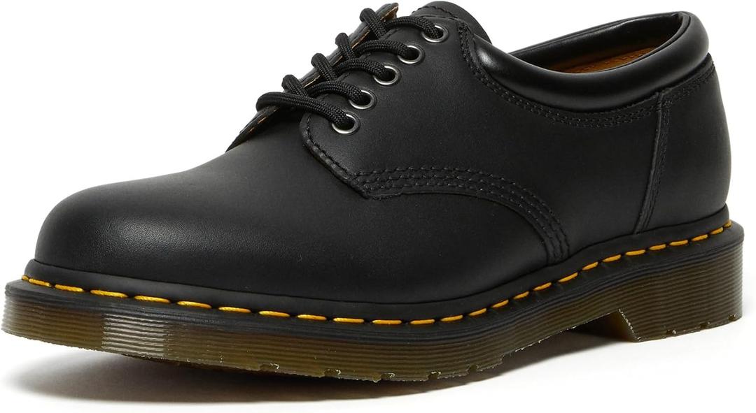 Dr. Martens 8053 5 Eye Padded Collar Shoe, Black Nappa, 10 UK/11 US Men