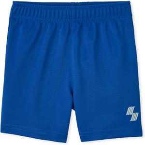 The Children's Place Baby Boys' and Toddler Athletic Basketball Shorts (Blue, M)