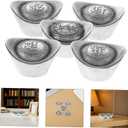 HANABASS Vintage Chinese Yuan Bao Figurine 1.38 Inch Antique Silver Feng Shui Wealth Decoration Good Luck Ornament for Home Party Collectibles