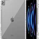 Case for iPad Pro 11 Inch M4 2024 (5th Generation) with Pencil Holder, Supports Pencil Pro, Slim & Lightweight Soft TPU Anti-Scratch Back with Shockproof for iPad Pro 11 2024, Clear