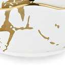 fanquare 10oz Gold Marble Soup Bowl, Porcelain Cereal Bowls Set for 1 Small Kitchen Serving Bowls, Dishwasher Safe, 5.5"