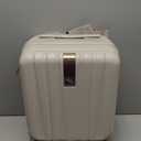 Hanke 16 Inch Underseat Carry On Luggage with Wheels,Small Hard Shell Suitcases for Weekender,Top Opening Lightweight Travel Luggage Suitcase for Womem Men,Ivory White.