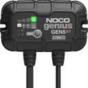 NOCO Genius GEN5X1: 1-Bank, 5A Onboard Battery Charger - 5A Per Bank, 12V Waterproof Marine Charger with Overcharge Protection & Temperature Compensation  for Lead-Acid & Lithium Batteries