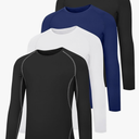 HOPLYNN 4 Pack Youth Boy’s Compression Pants Leggings Tights Athletic Base Layer Under Pants Gear for Football Sports S