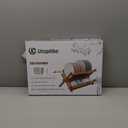 Utoplike Teak Dish Drainer Rack Collapsible 2 Tier Dish Rack Dish Drying Rack Foldable Plate Organizer Holder for Kitchen Compact