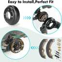 10L0L Yamaha Golf Cart Brake Repair Kit, Brake Hub Drums & Shoes & Spring kit fit Yamaha G14, G16, G19, G22 G&E 1994-2006 Models,OEM JU0-G6521-00-00, JN6-F5331-01-00, JN3-F5331-00