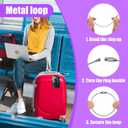 3 Pack Funny Guitar Cat Luggage Tags for Suitcase Animal PU Leather Travel Luggage Tag Privacy Cover ID Label for Women Men Baggage Backpack Handbag School Bag
